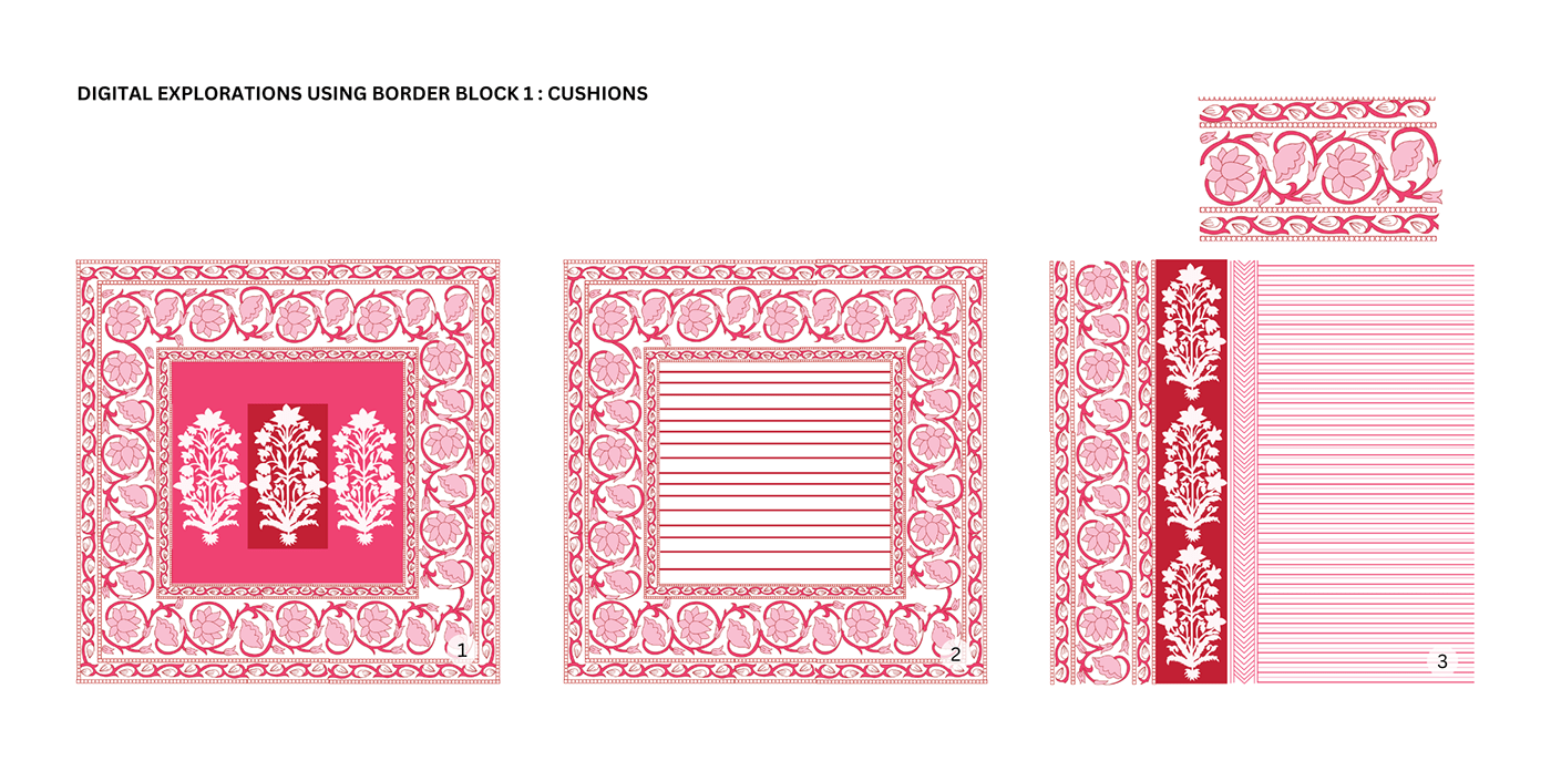 textile surface design floralprint Blockprinting