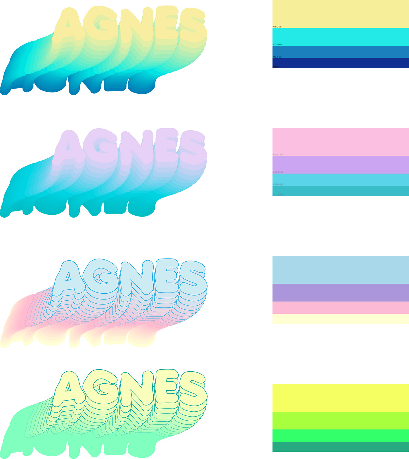 typography   trippy 3D name