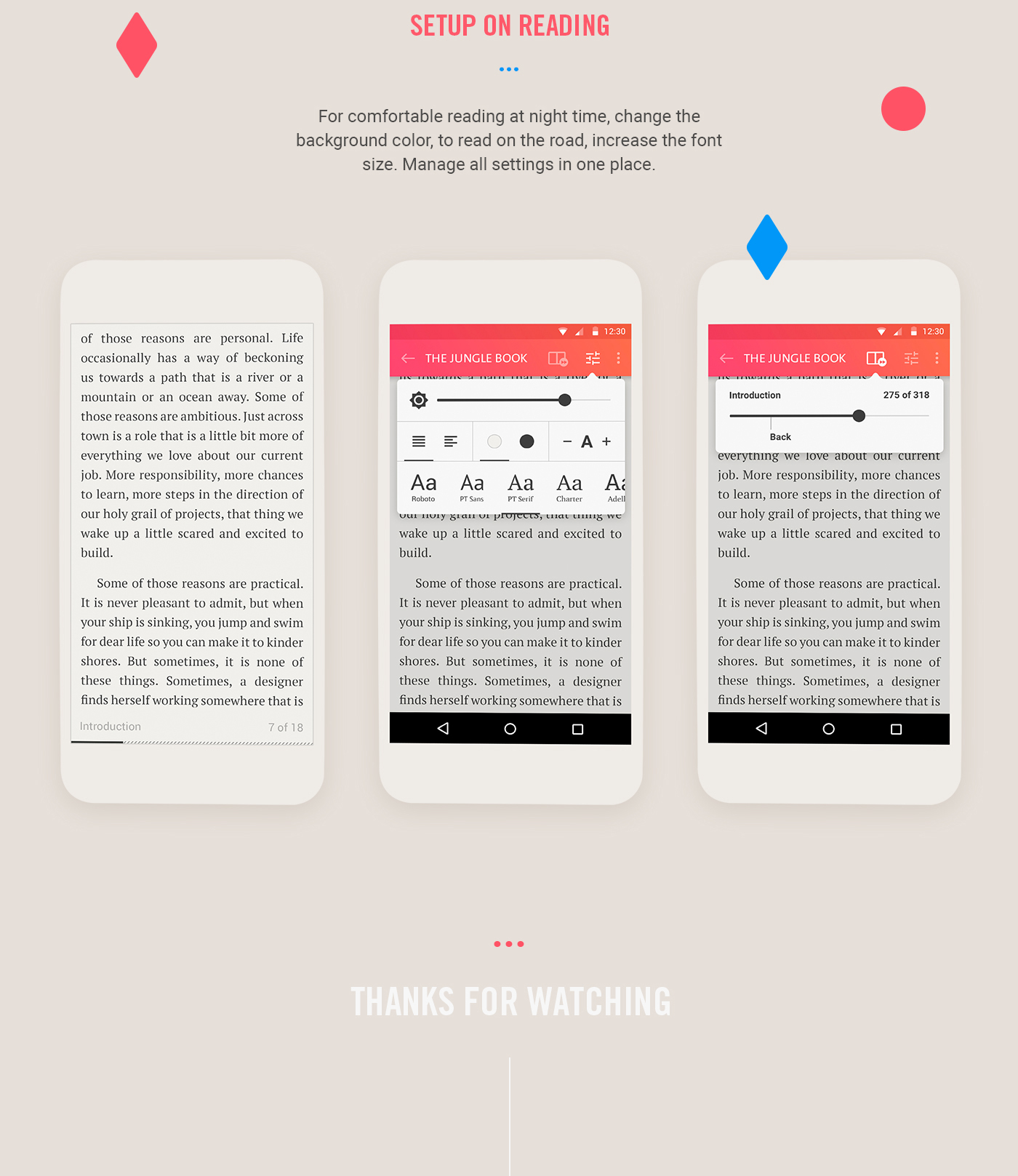 reader ebook app interactive concept UI android material design cards Minimalism clean tags ux library sorting