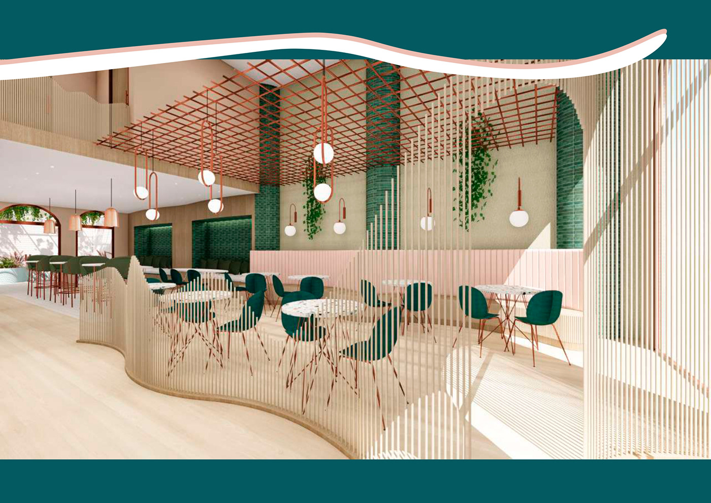 Diseño de Interiores Interiorismo local gastronómico proyecto de diseño rendering