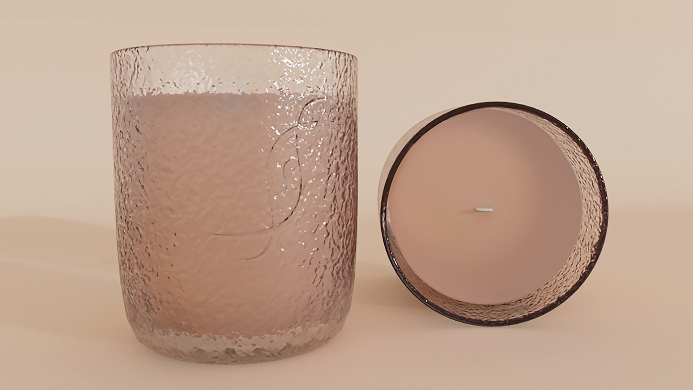 packaging design 3d modeling candle candle packaging Maya