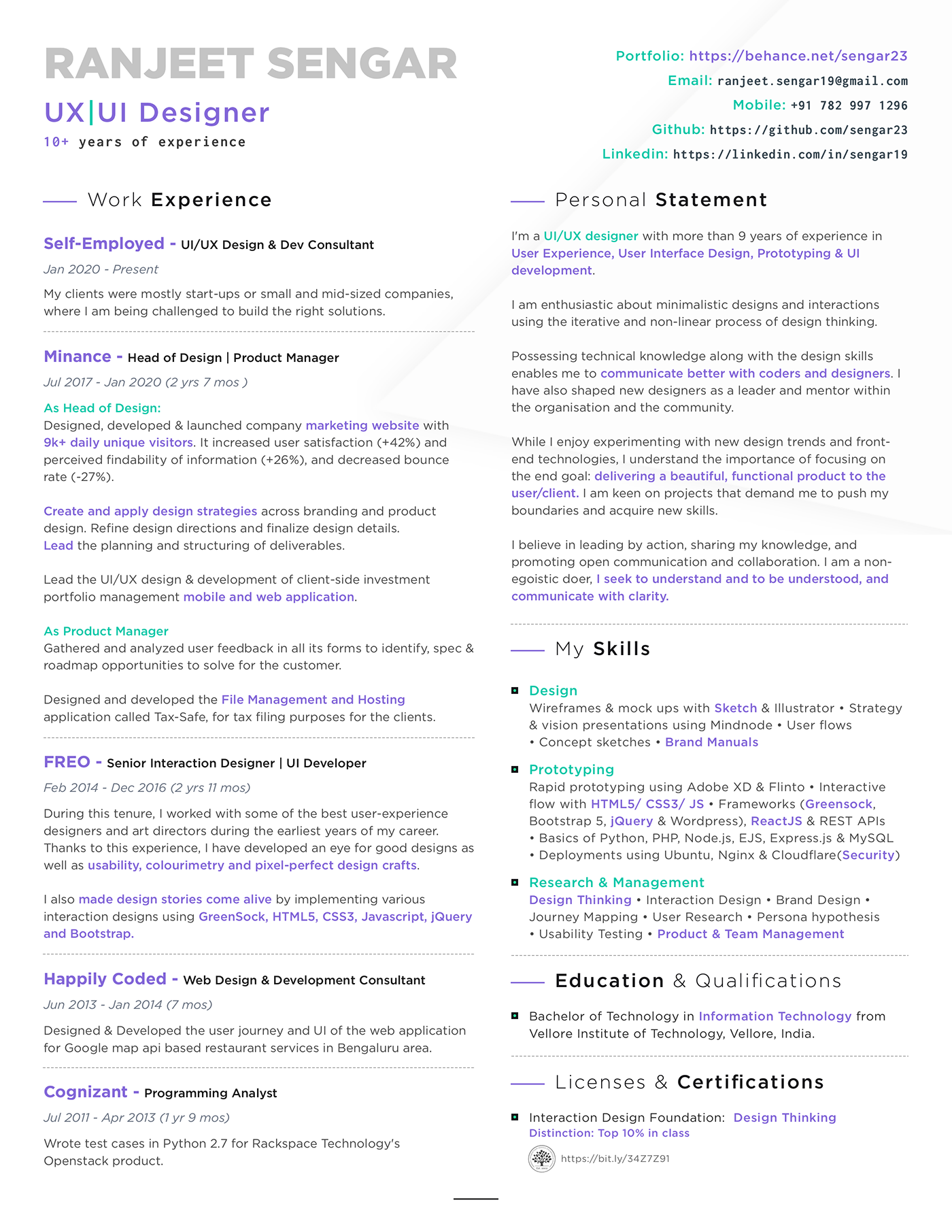 CV design resume design
