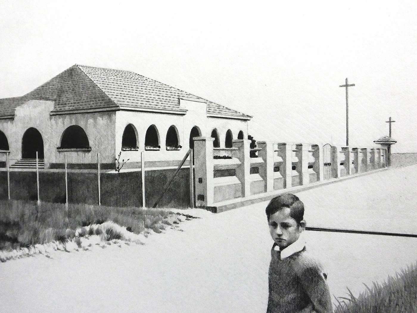 Drawing  pencil Realism figurative graphite Perspective architecture people contemporaryart contemporarydrawing