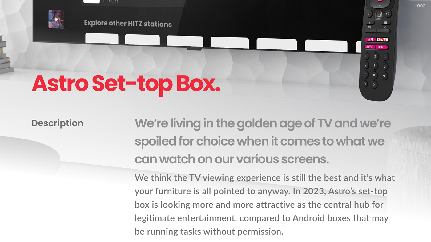 UI UX design app television user interface digital product Astro SYOK tv tv apps xD