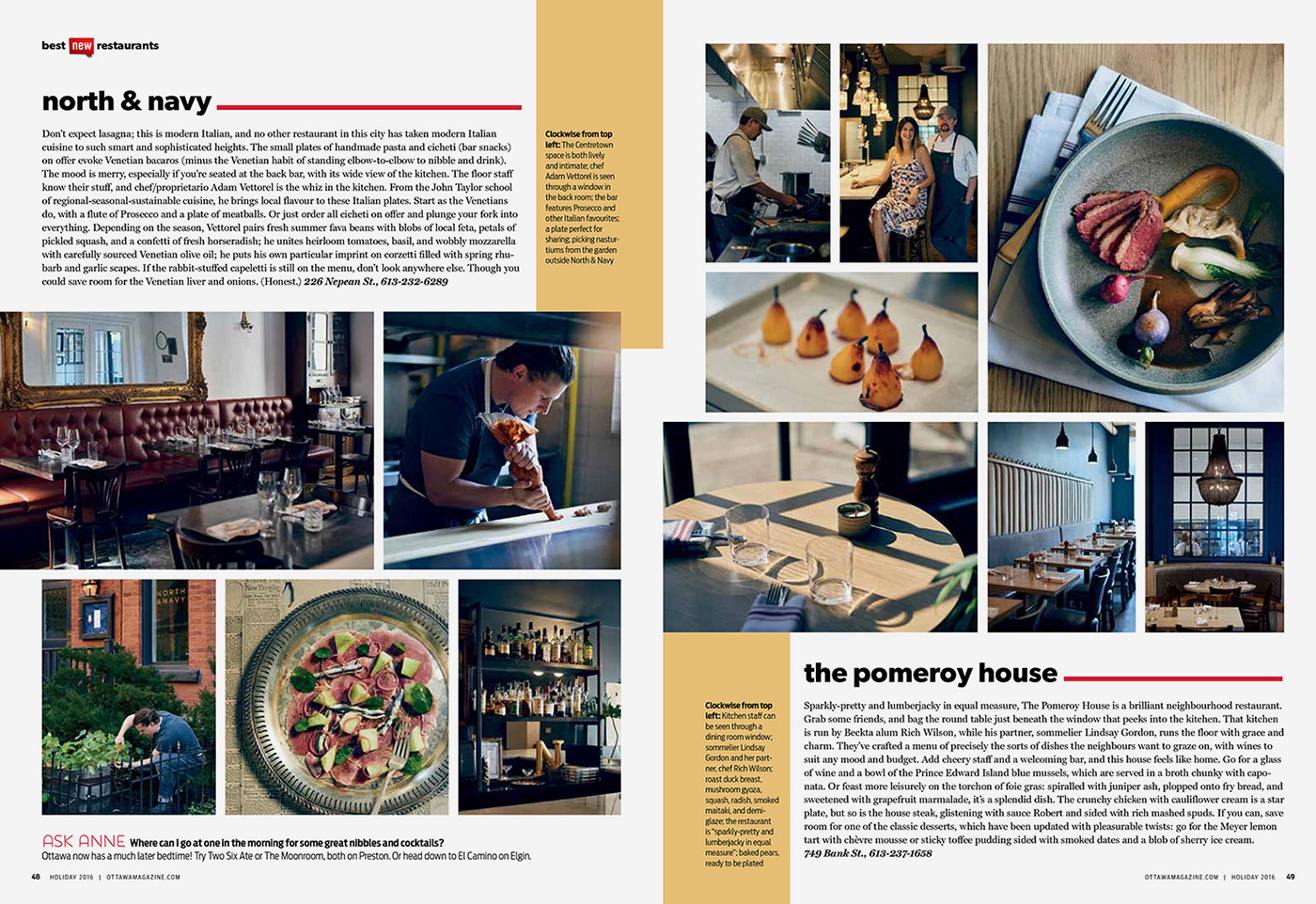 Food  foodie ottawa Canada editorial magazine interiors people lifestyle restaurant