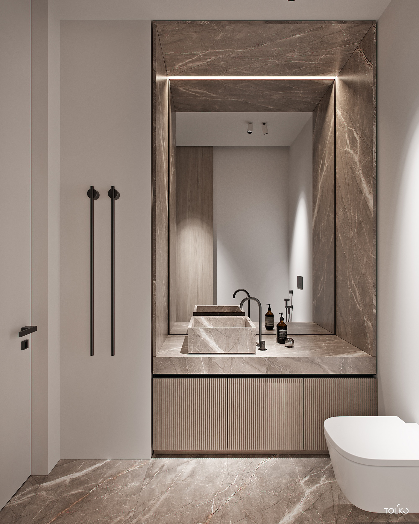 tolko interiors architecture design almond luxury flat Minimalism modern Minotti poliform