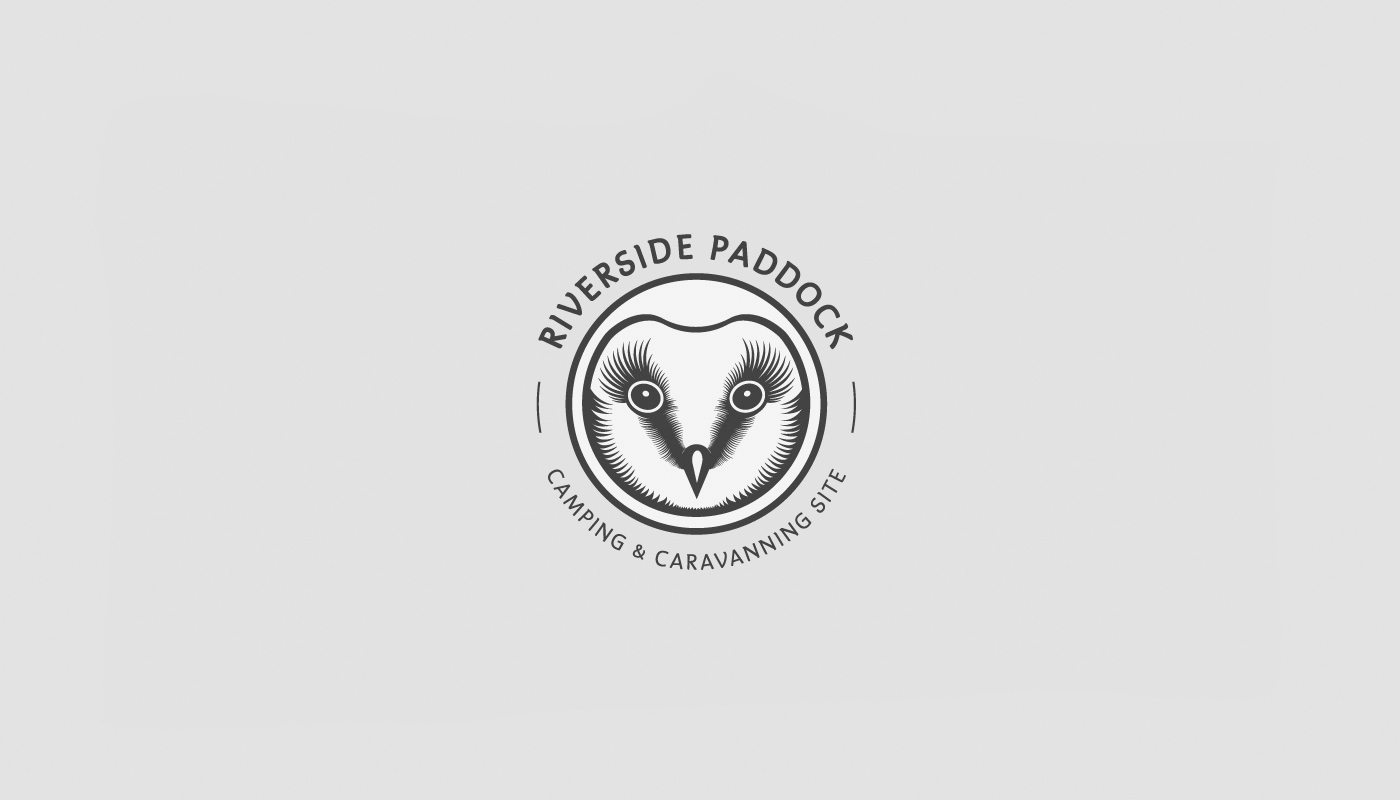 riverside paddock jacob light susie herbert light camping caravanning site campsite Park wacom logo owl animal identity
