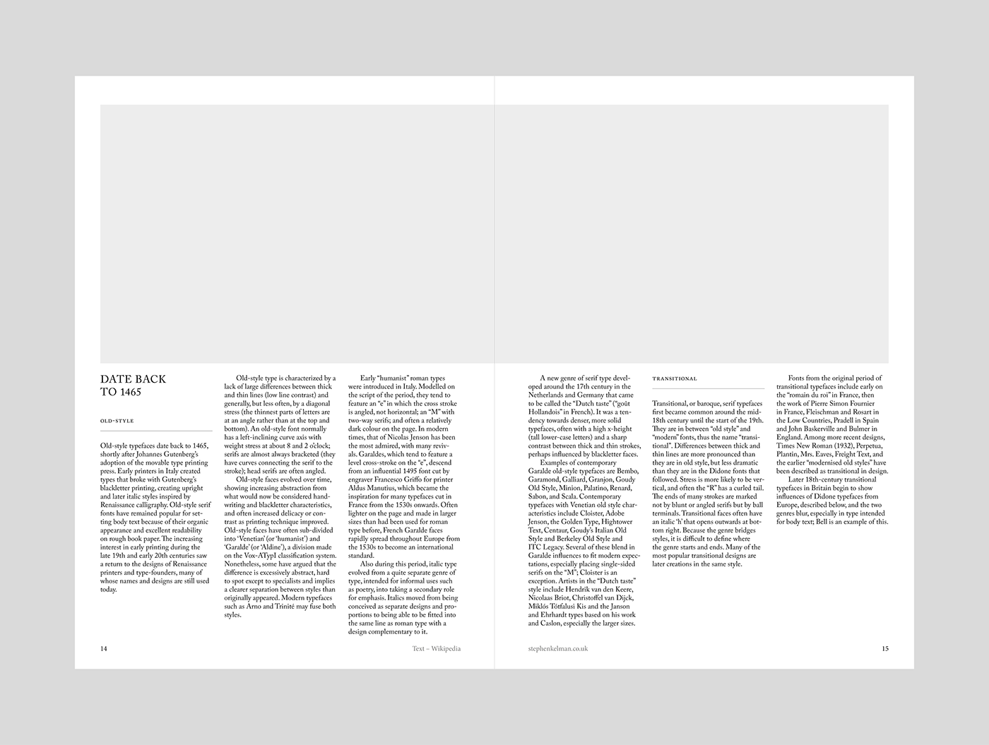 The Serif Series A4 Portrait Grid System Interior Spread 4