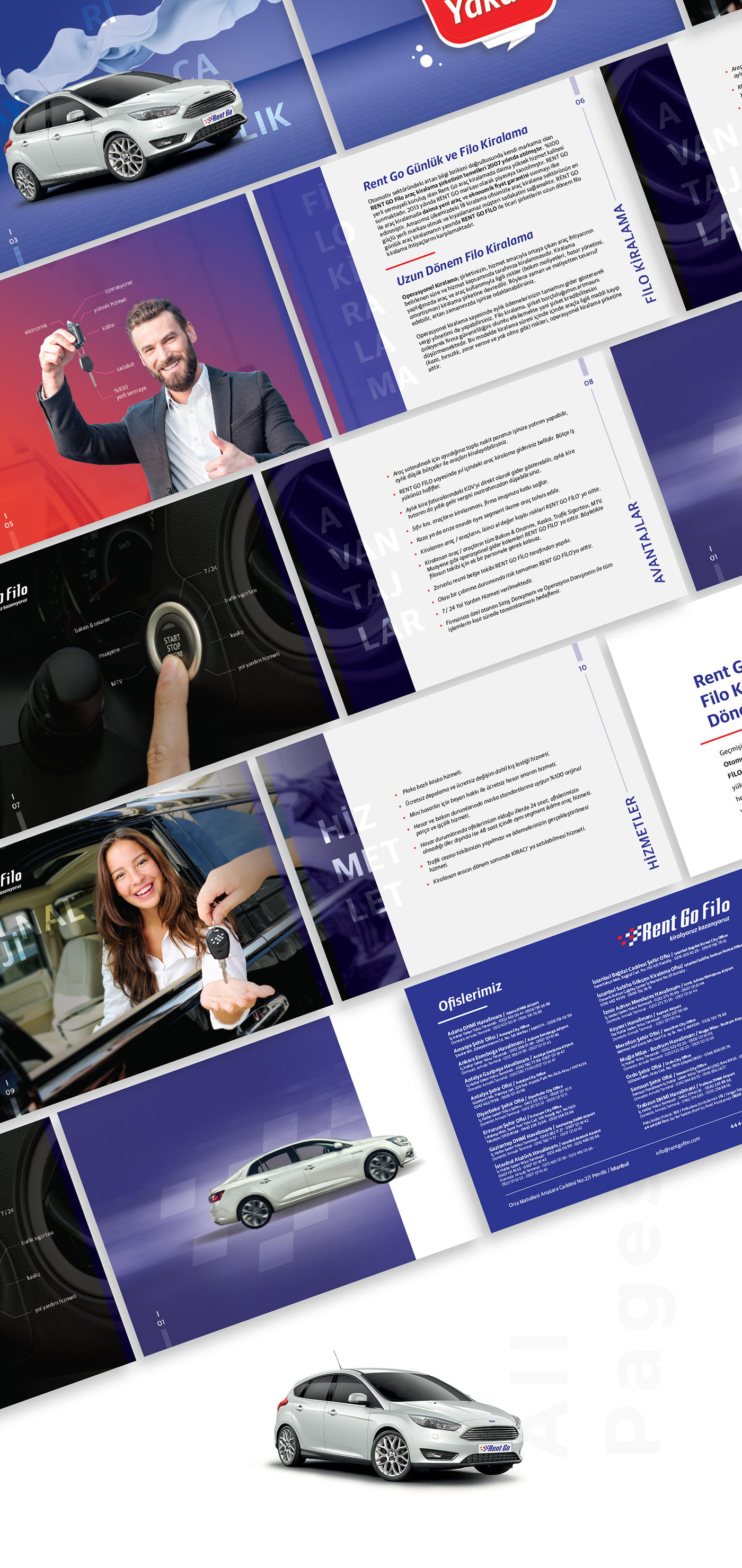 ILLUSTRATION  catalog print book brand color editorial rent a car graphic design  magazine