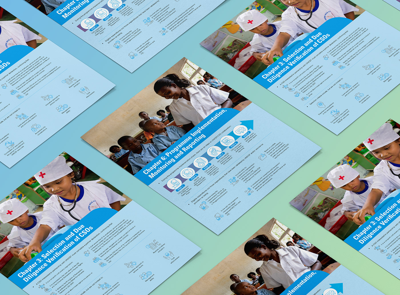 brochure children civil society data visualization infographic partnership report unicef United Nations 平面设计