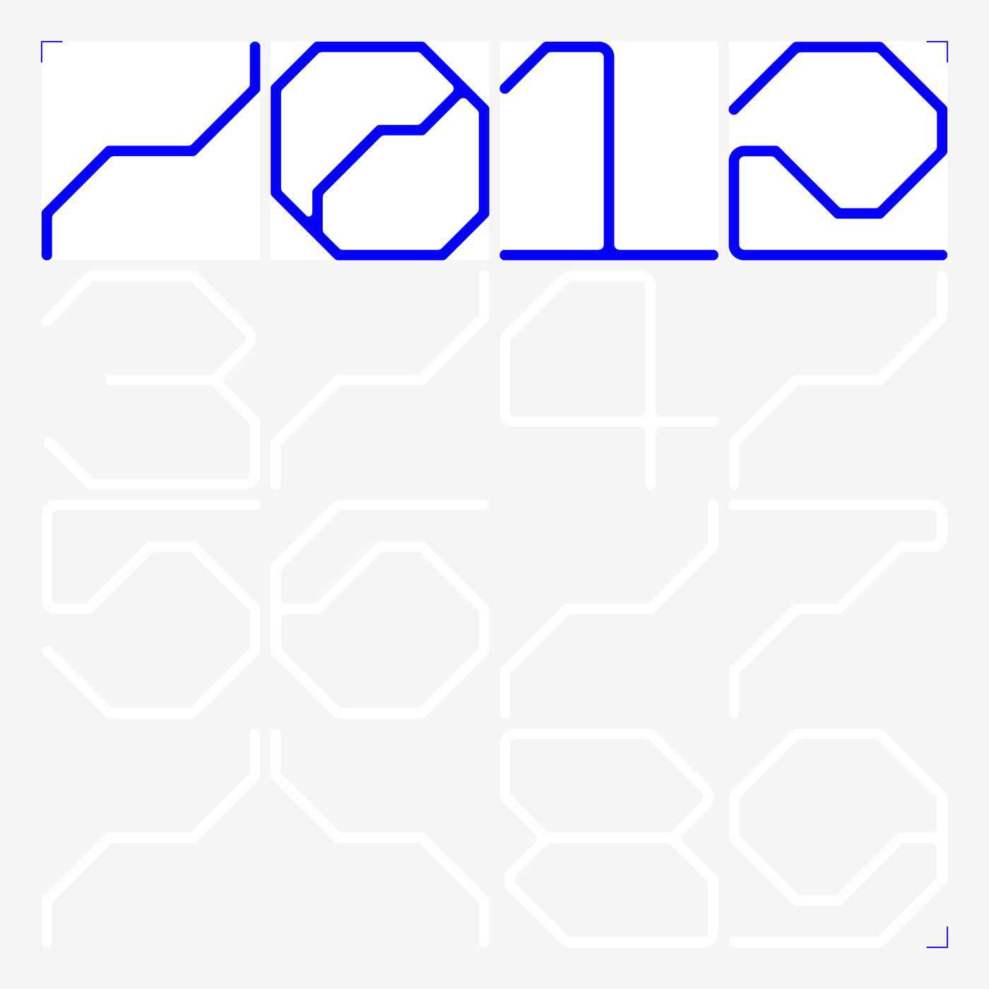 blue colbaltblue graphic design  minimal Typeface typography   sci-fi