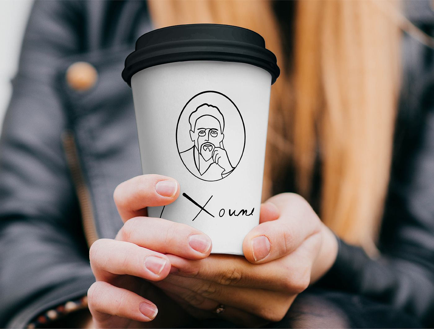 Визуализация лого на стакане для кофе