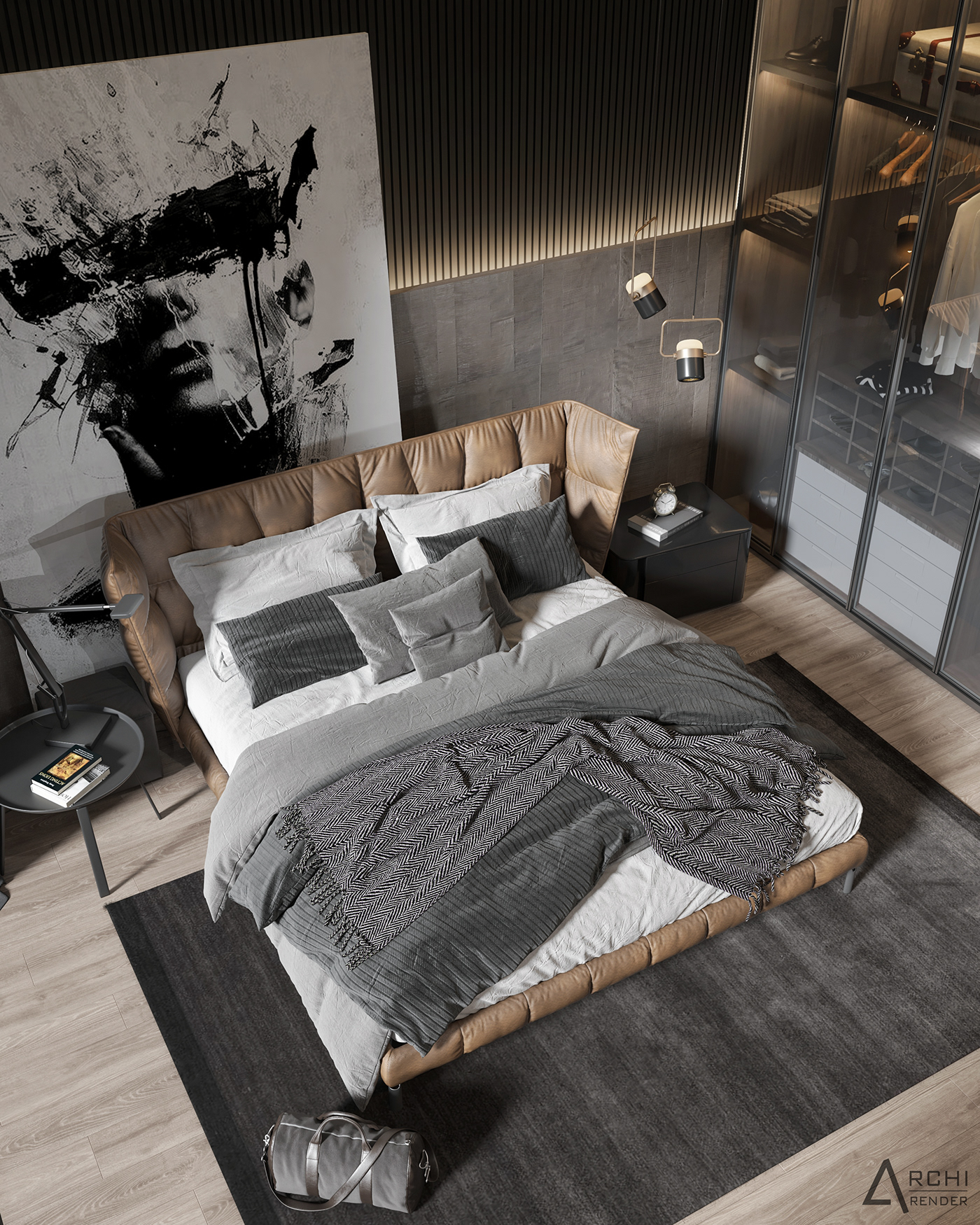 apartment bed bedroom bedroom design dark dark bedroom design Interior Master master bedroom