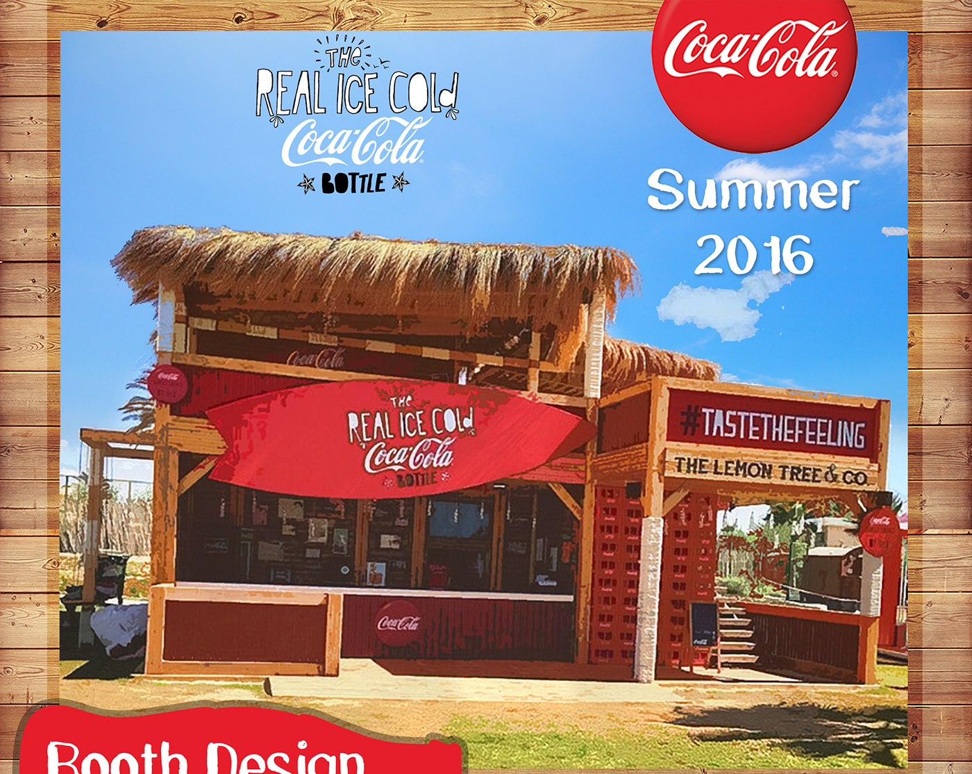 Coca Cola summer 2016 booth #Taste The Feeling Ahmed Assem coca cola egypt Marassi Beach beach REAL ICE COLD The Lemon Tree