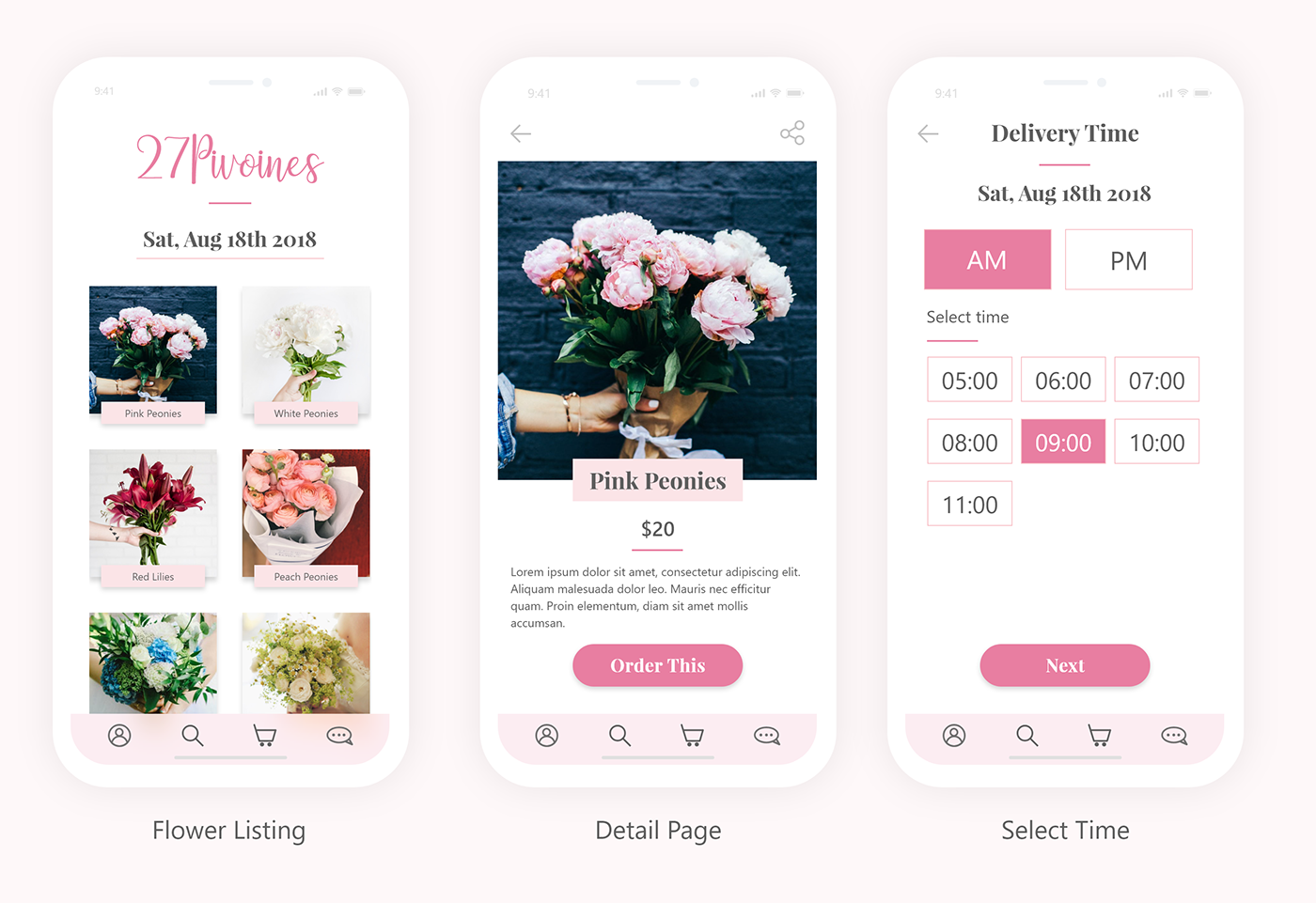 xddailychallenge florist app FLOWER ORDERING APP Mobile app