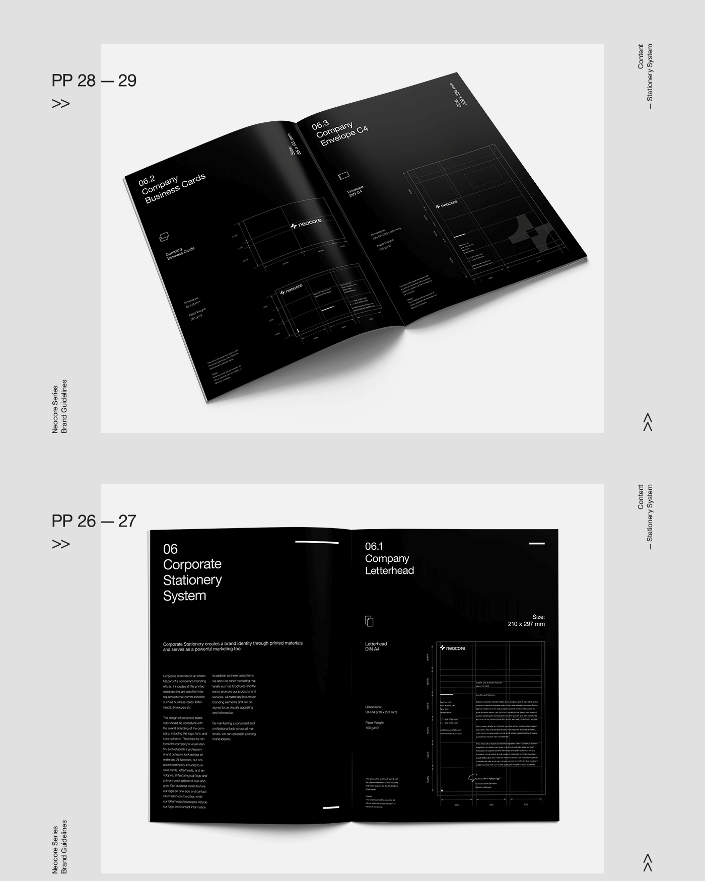 Preview of Stationery Section of the Brand Guidelines