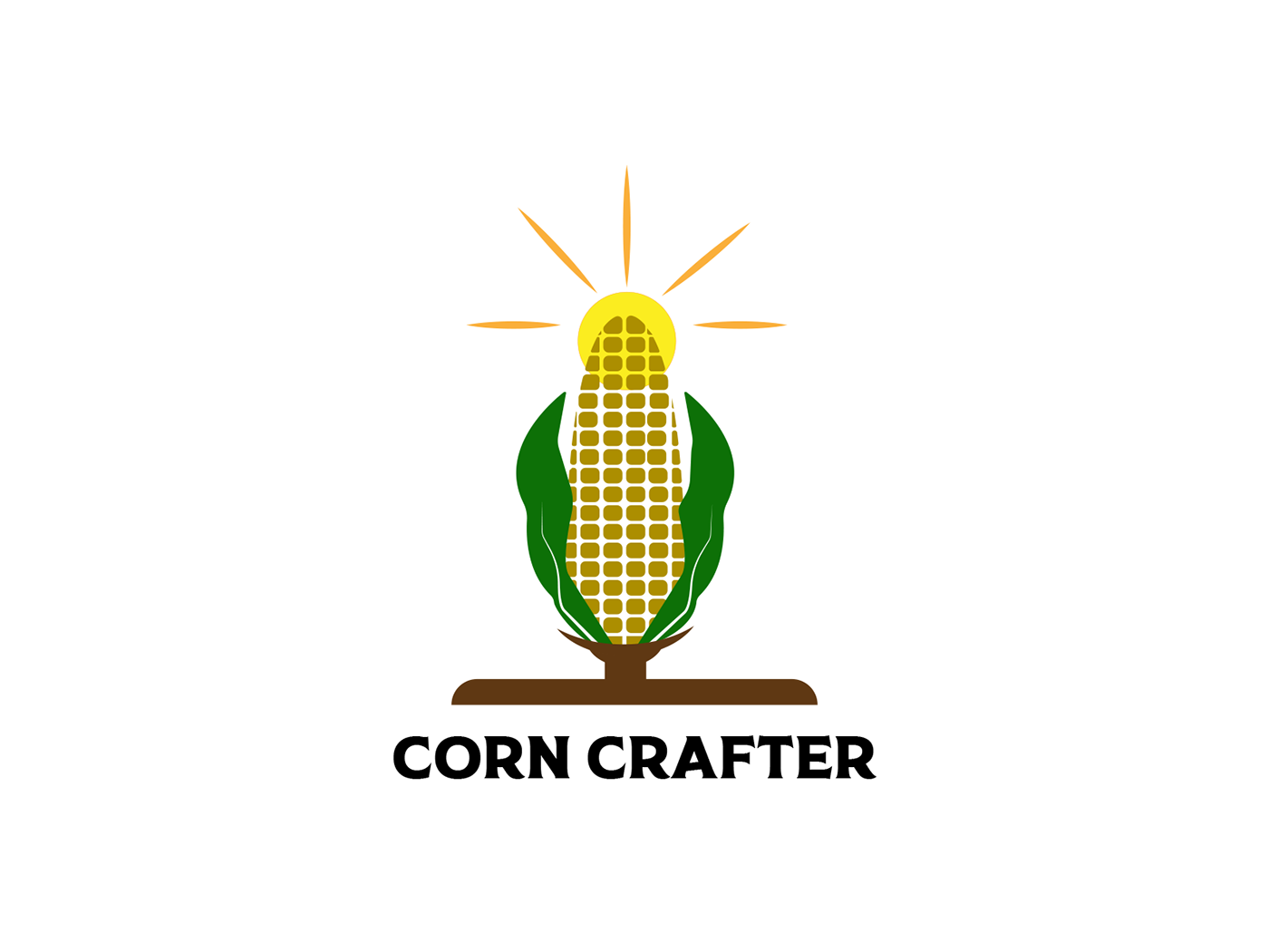 logo graphic design  Graphic Designer Brand Design adobe illustrator brand identity Logo Design visual identity Corn Crafter