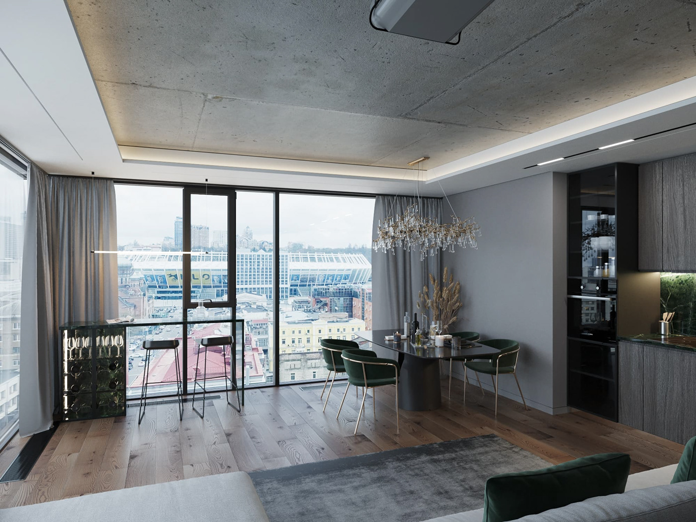 apartment architecture CGI design furniture Interior interior design  luxury Render visualization