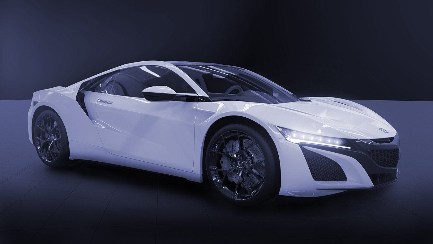 Automotive design CGI Honda industrial design  nsx practices rendering