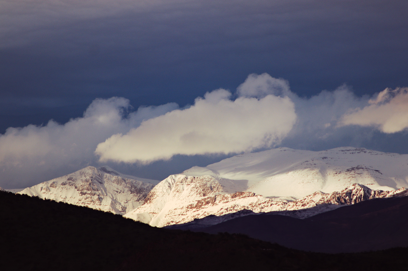 Cordillera paisajes nieve cordon panoramica