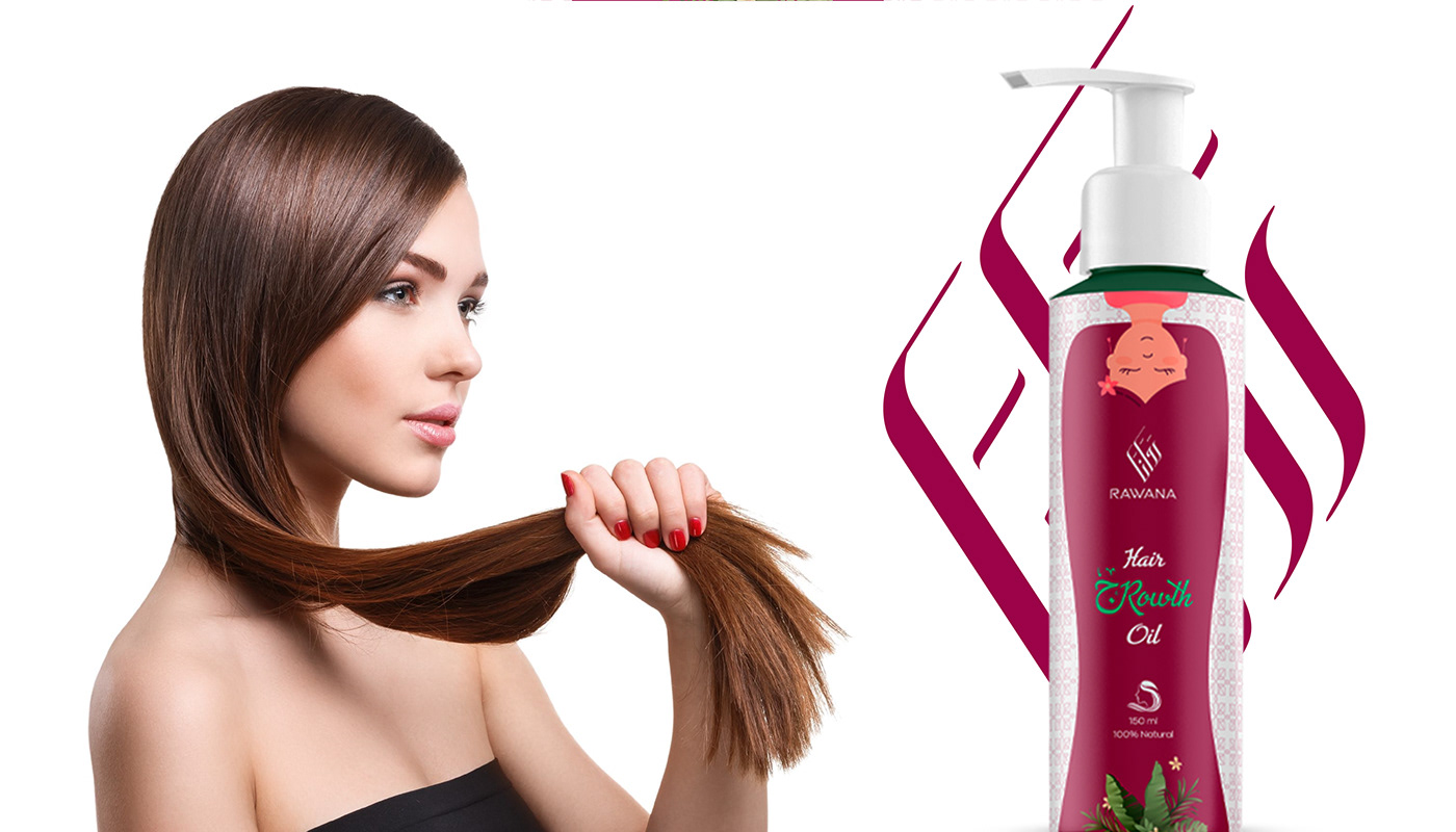 hair logo Nature oil Packaging packaging design pink product product design  social media