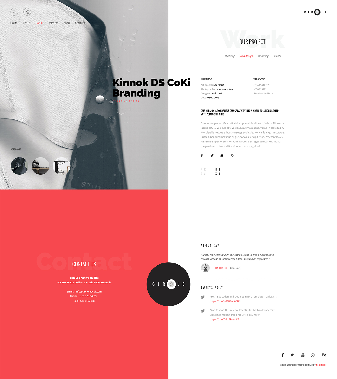 creative agency psd template portfolio clean minimal studio design UI/UX Design modern simple