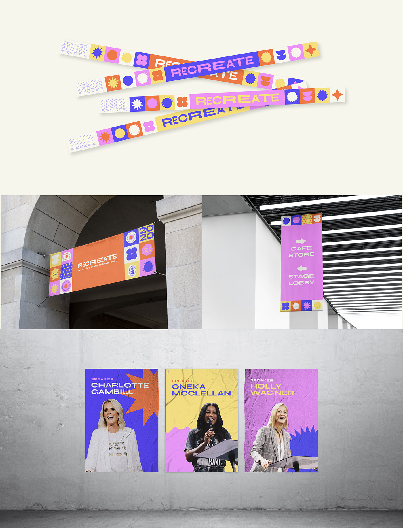 brand branding  conference design Event Rebrand Signage women stickers