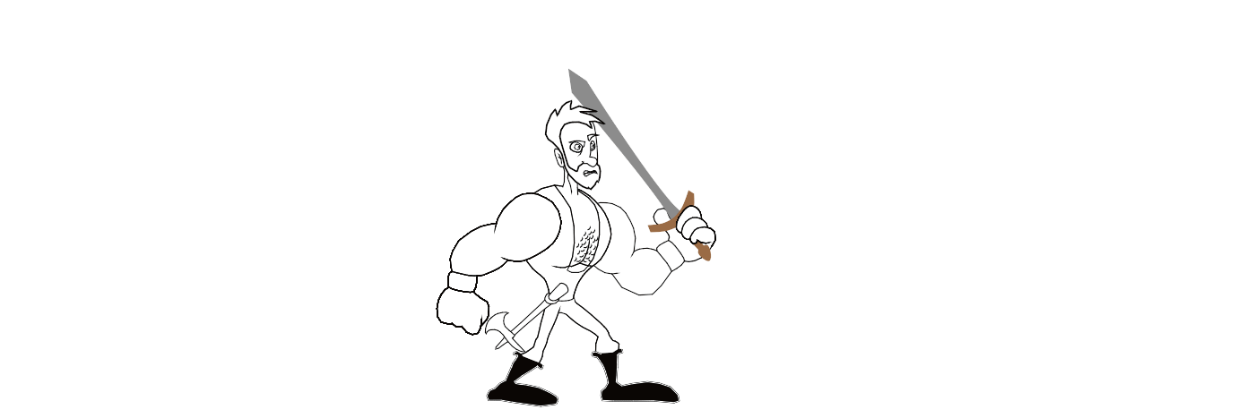 cartoon animation  2D Arab horse knight warrior game sidescroller Sword