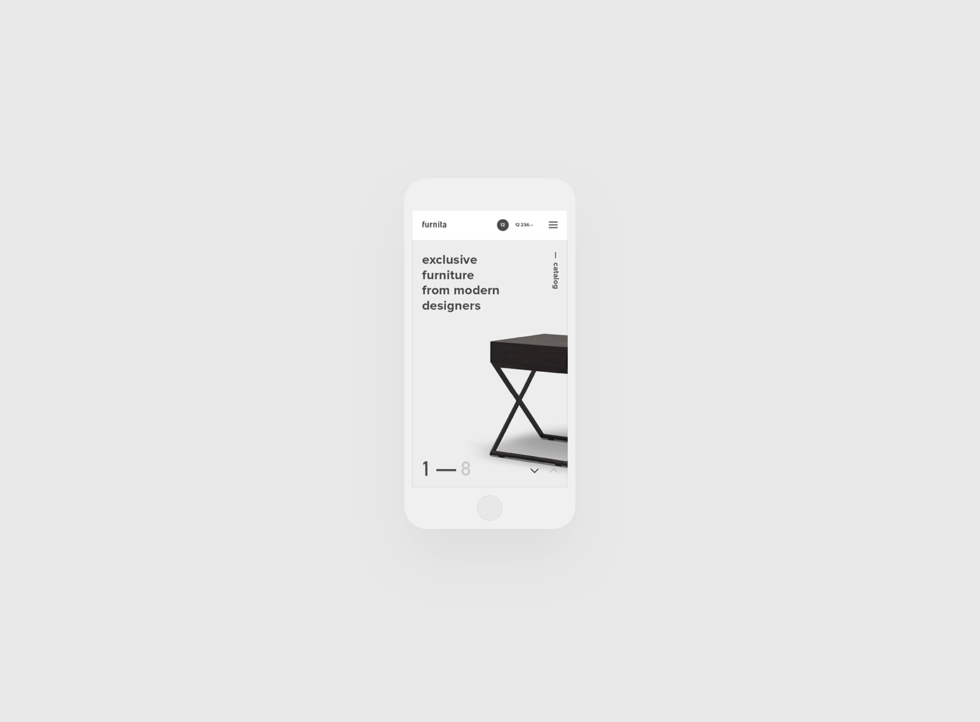 furniture Website store promo fullscreen Ecommerce clean minimal