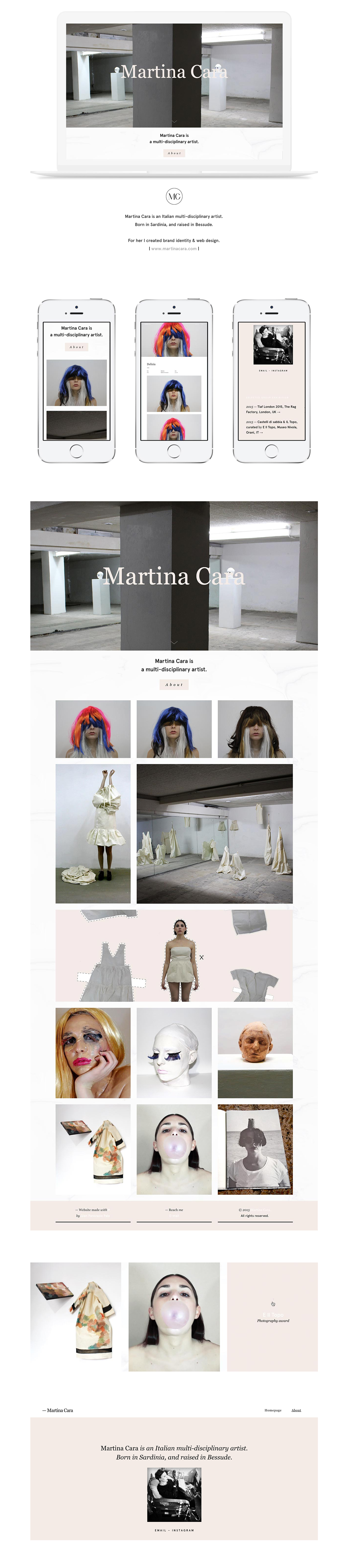 artist visual designer Website ui ux portfolio martina cara