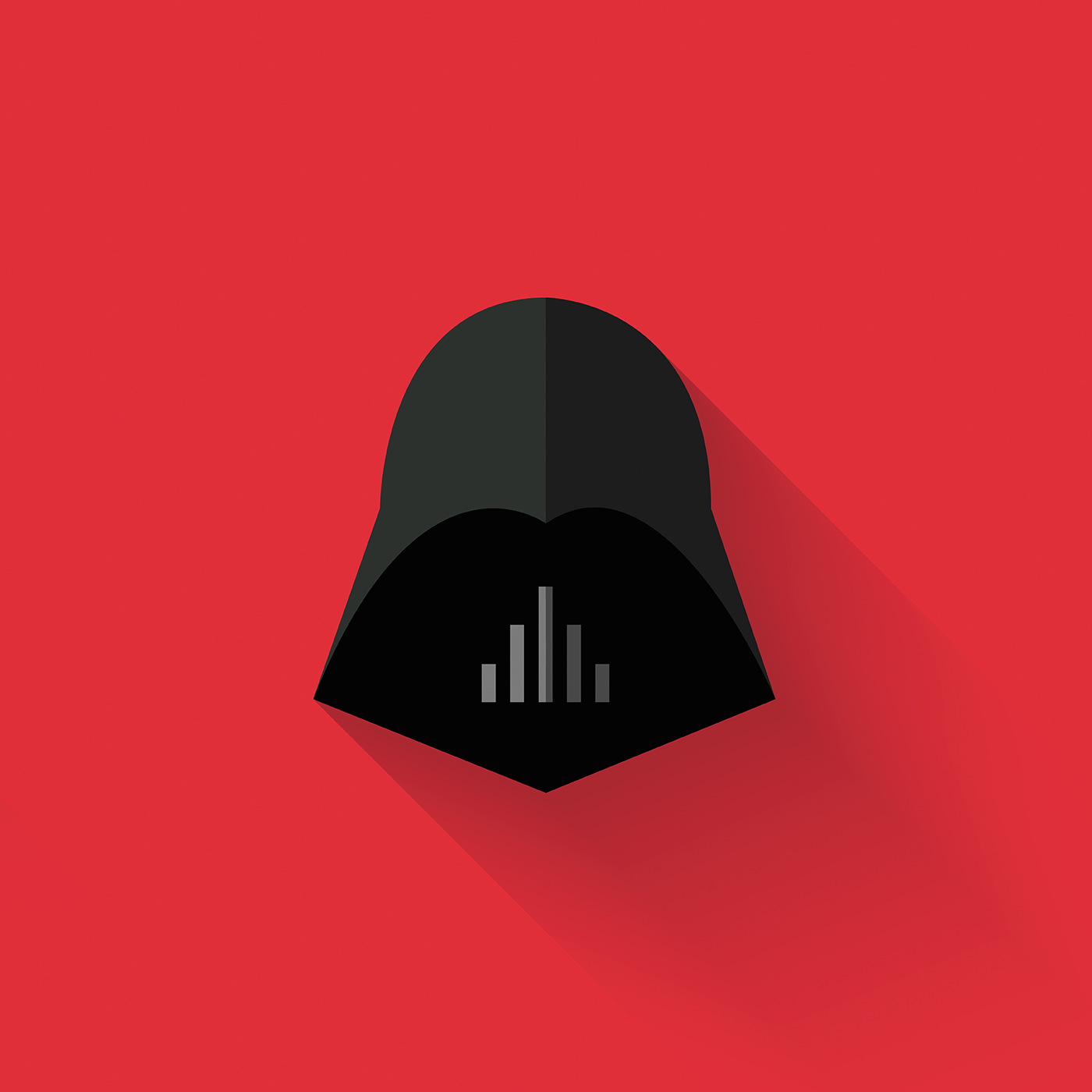 Adobe Portfolio Starwars flat design Long shadow design icons darth vader may the force Be with you flat icons creativeflip face icons characters iconic