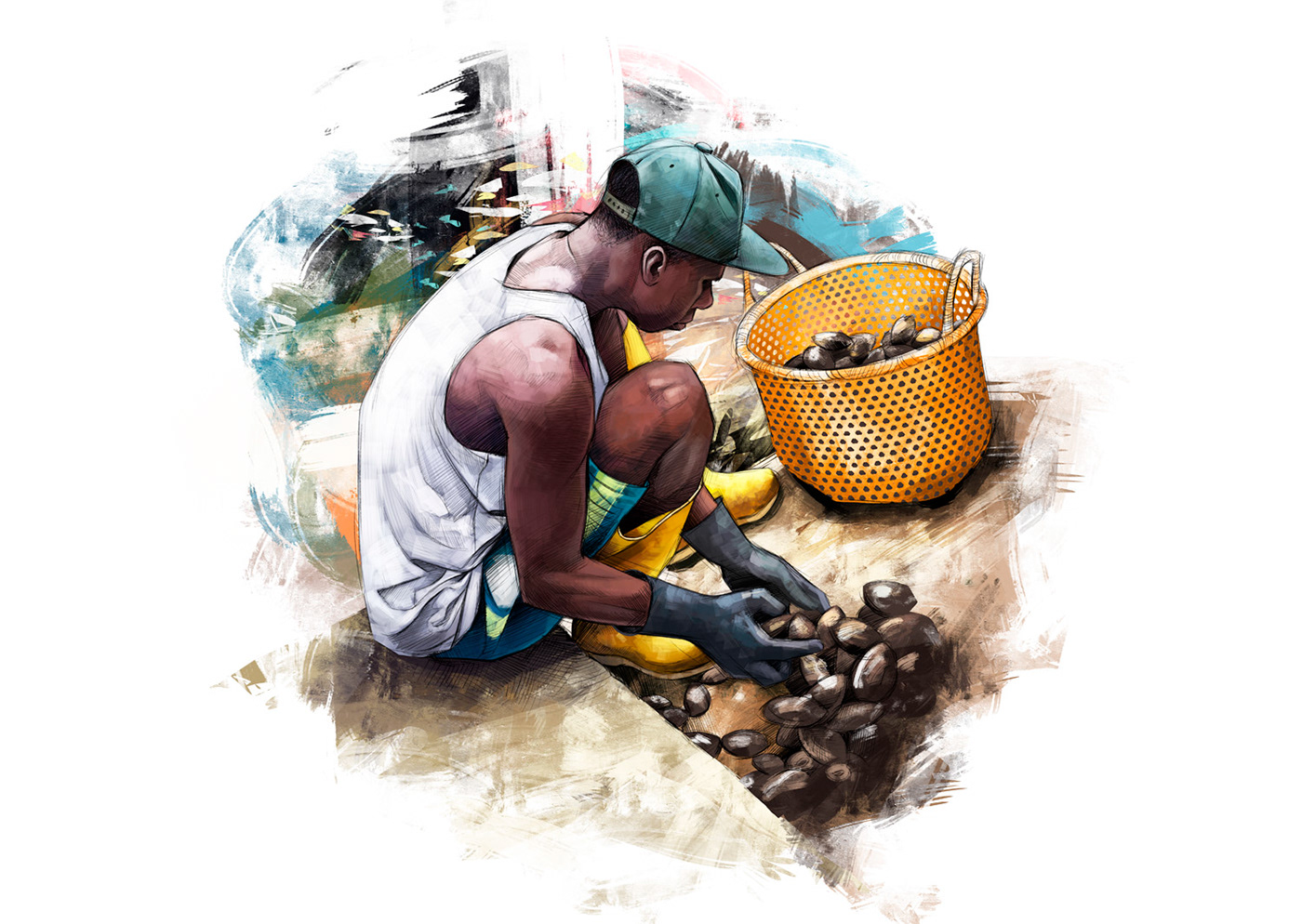 afro art arte digital colombia conservación diseño ilustracion infografia painting   PIANGUA