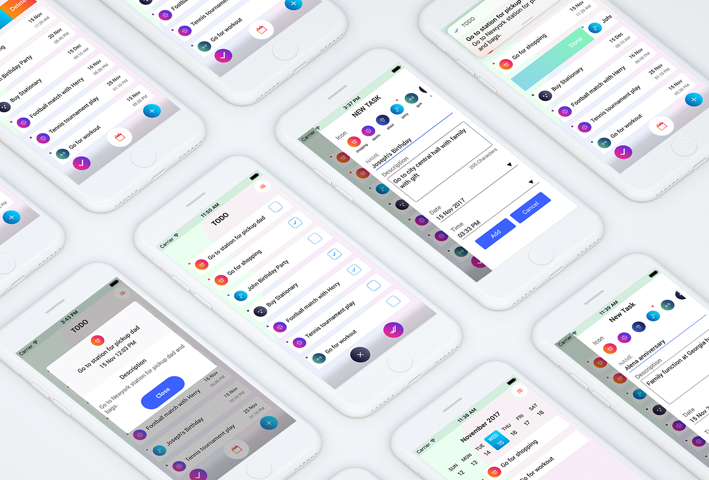 UI ux application creative app todo prototype Interface social iphone