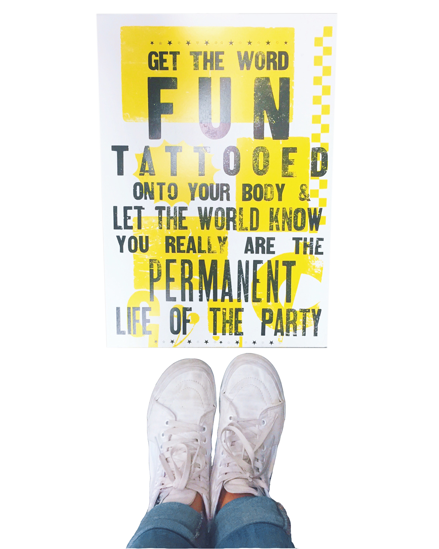 tattoo Fun party letterpress