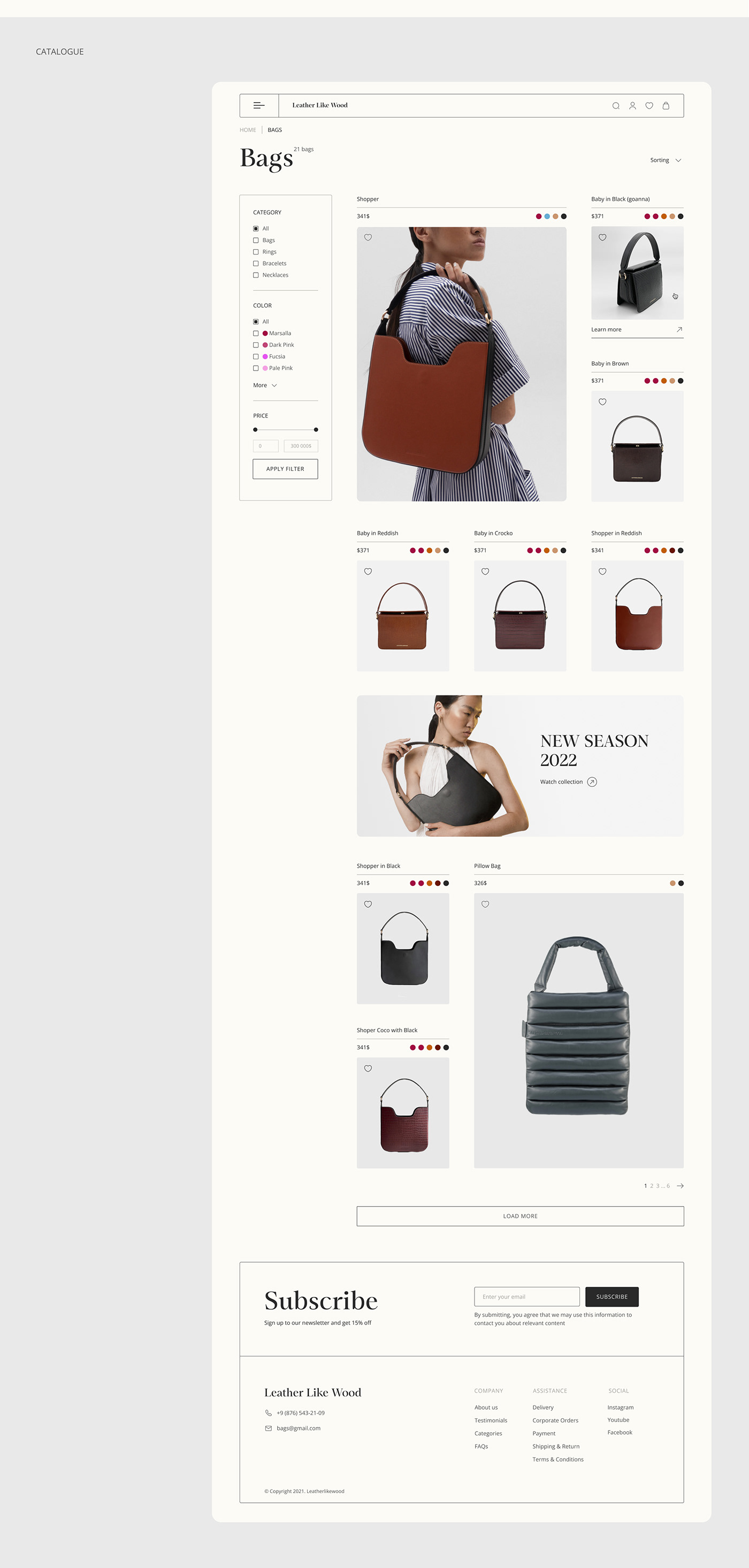 accessories authentic design handbag bags beauty e-commerce Fashion  leather Minimalism onlinestore