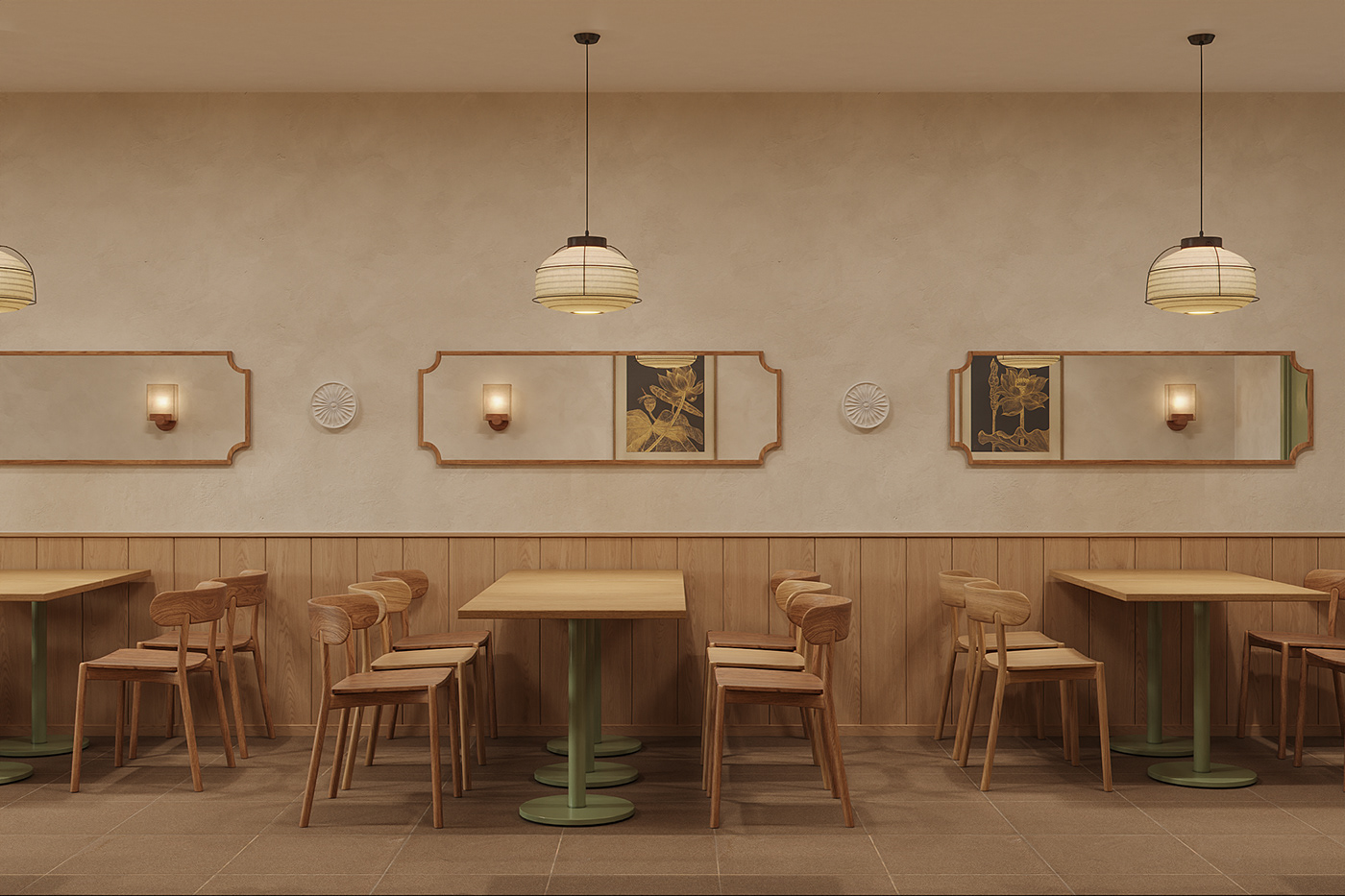 restaurant Vegetarian Food  interior design  visualization Render