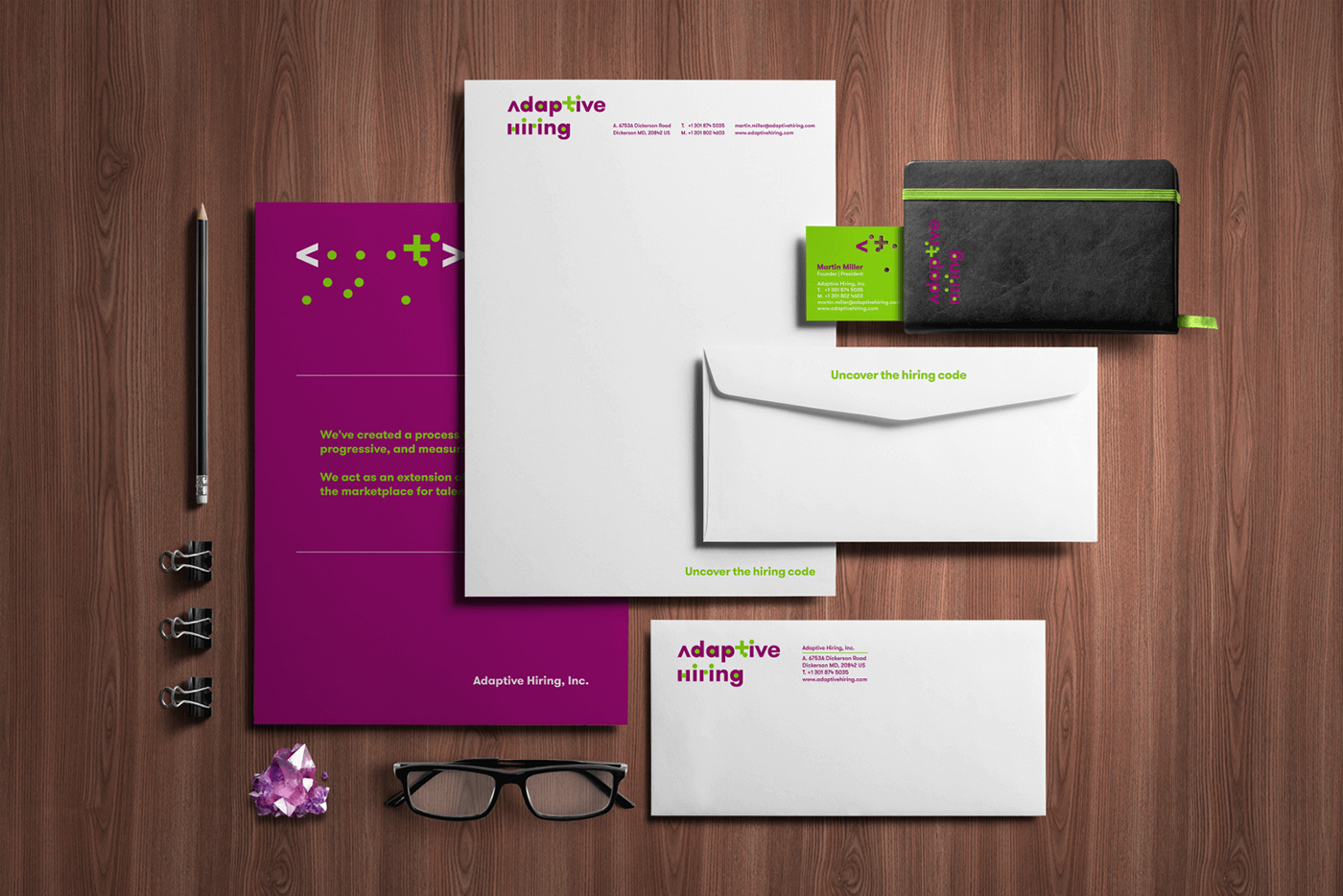 logo branding  identity Stationary design business card idea Selective die cut Web Design  code expression