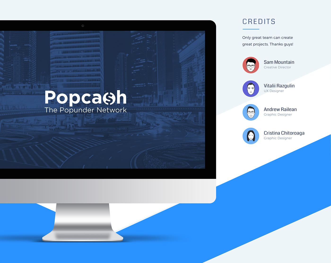 Popcash pupunder dashboard user cabinet network landing Webdesign UI ux Website