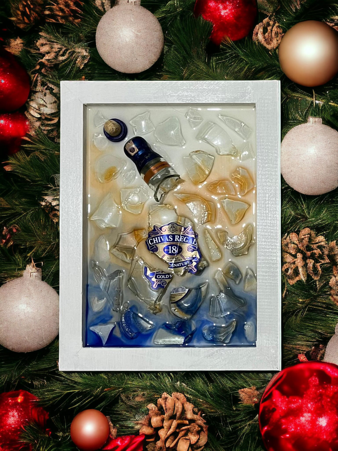 christmas Tree new year Christmas bottle design Label beer alcohol Viski chivas regal alkol