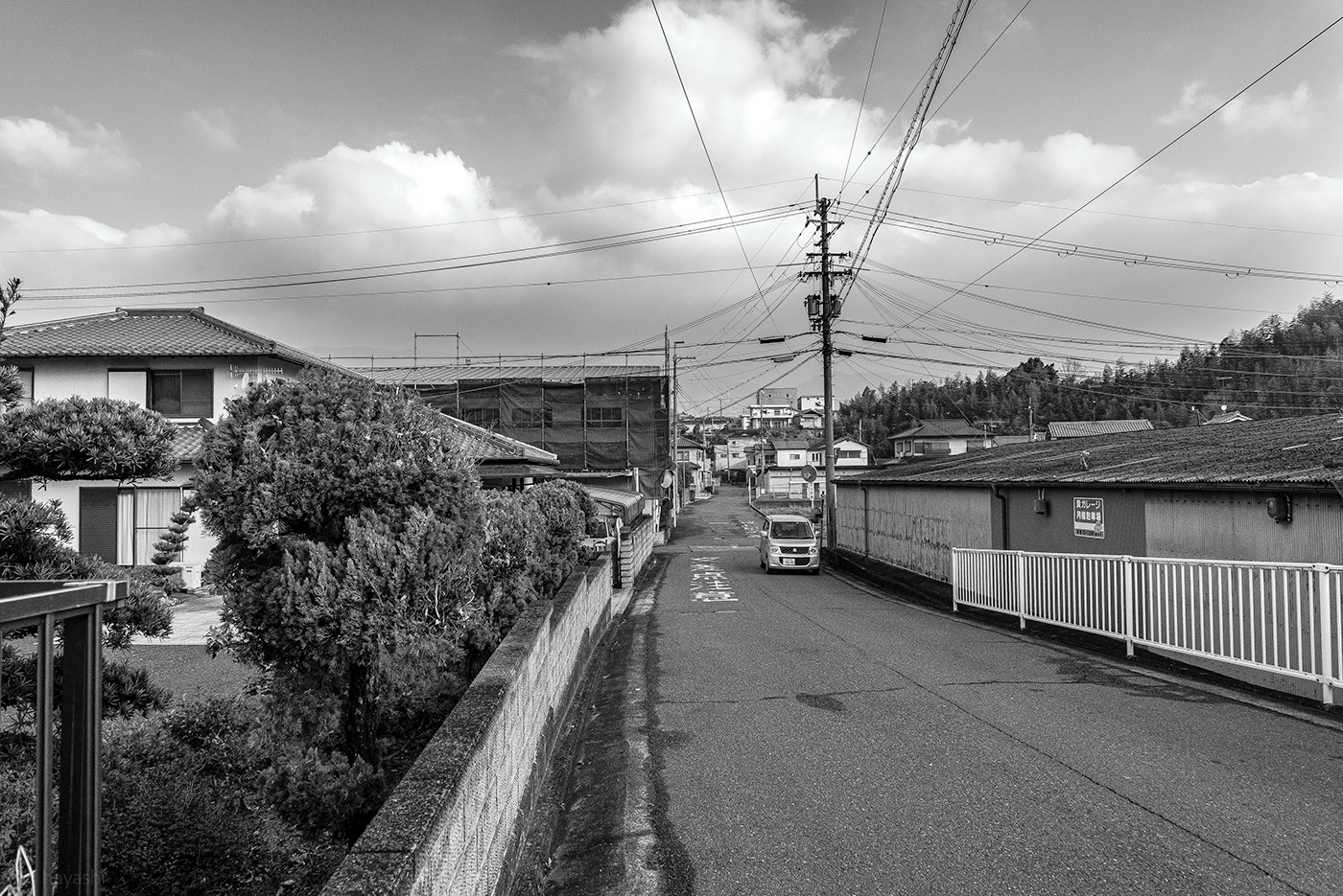 black and white countryside japan monochrome Wakayama Prefecture