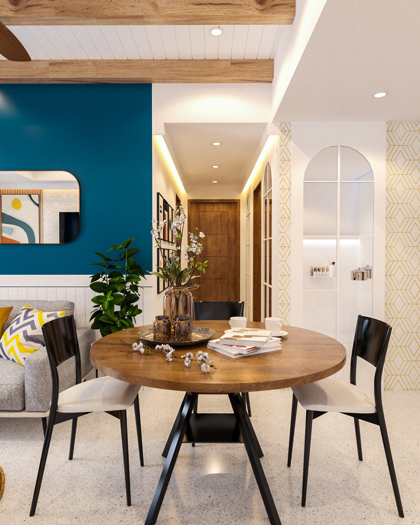 aprtment architecture visualization interior design  Render archviz 3D vray CGI living room