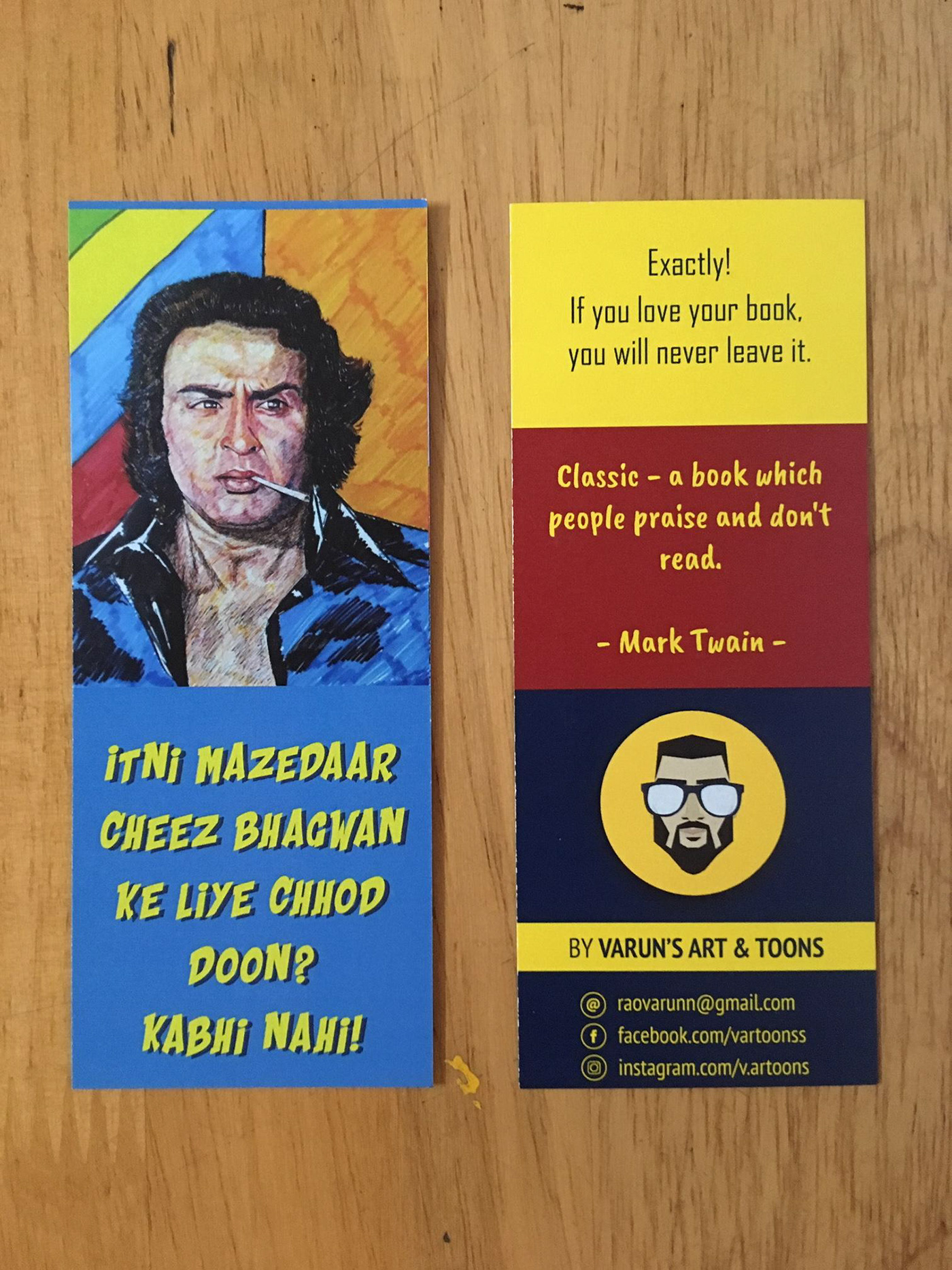 bookmarks Pop Art adobe illustrator bollywood villains bookmark design adobe quirky fun bookmark design design