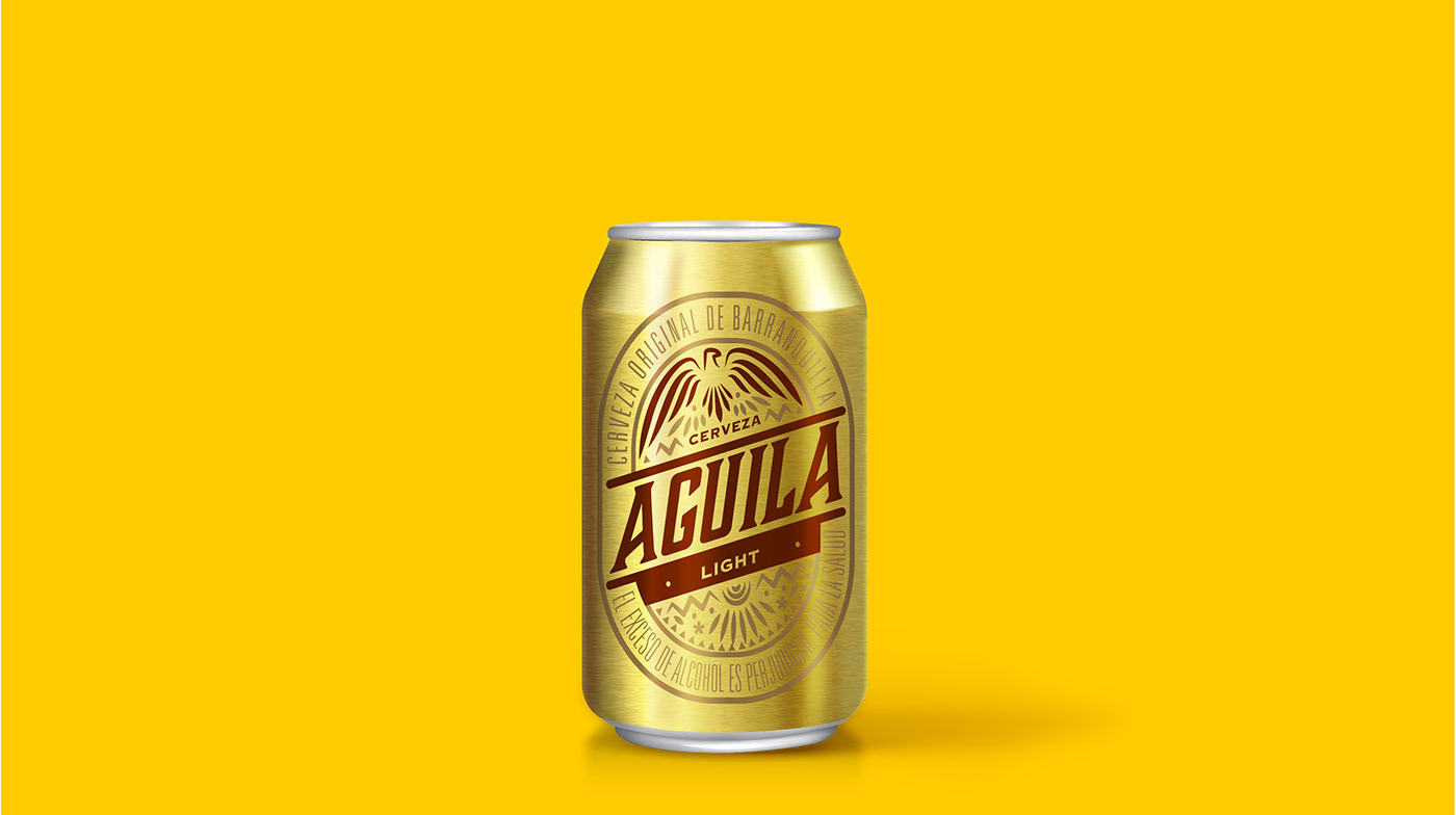 beer label design Packaging beer bottle Rebrand Colombian Beer beverage brewery eagle identity AGUILA ETIQUETA