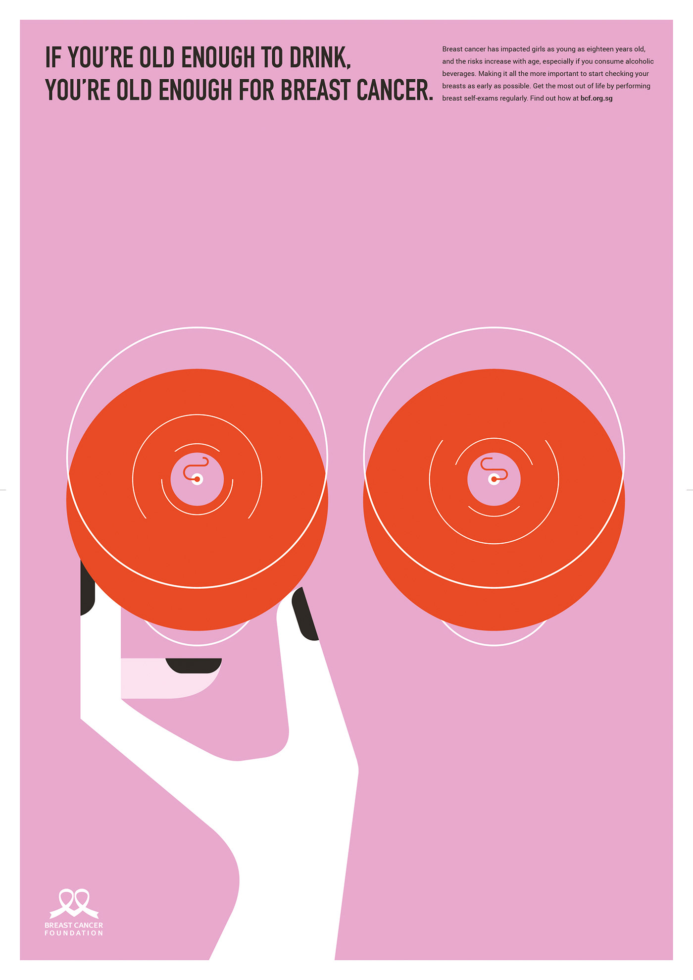 breast cancer cancer feminism ILLUSTRATION  pink poster print public service singapore thomas yang