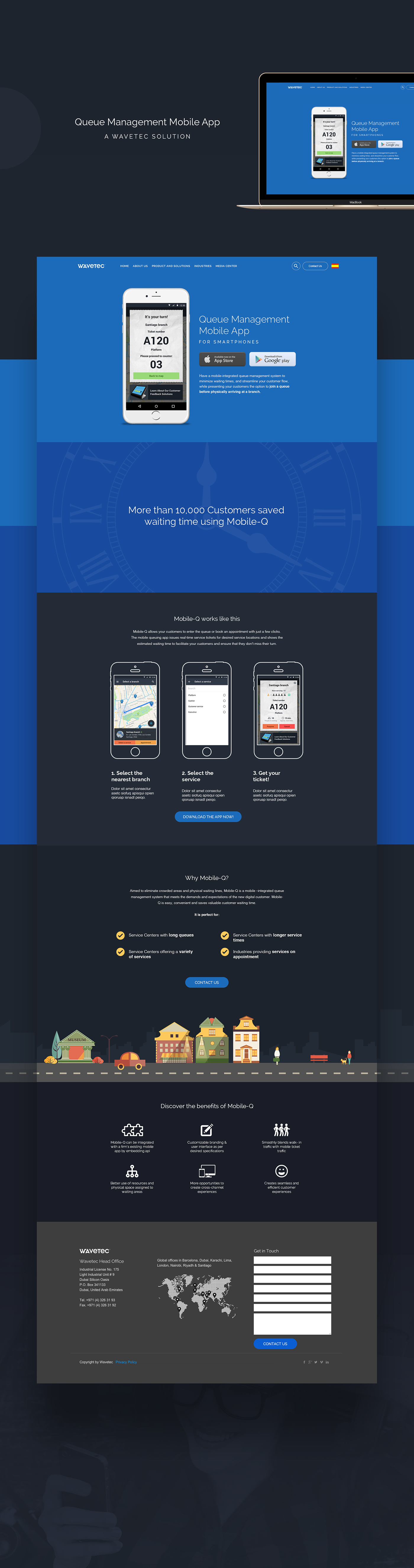 landing page Website mobile queue customer Experience innovation