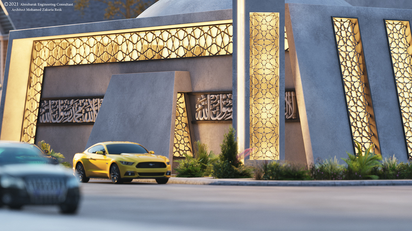 3dsmax archviz design exterior islam lighting luxury masjid Render vray