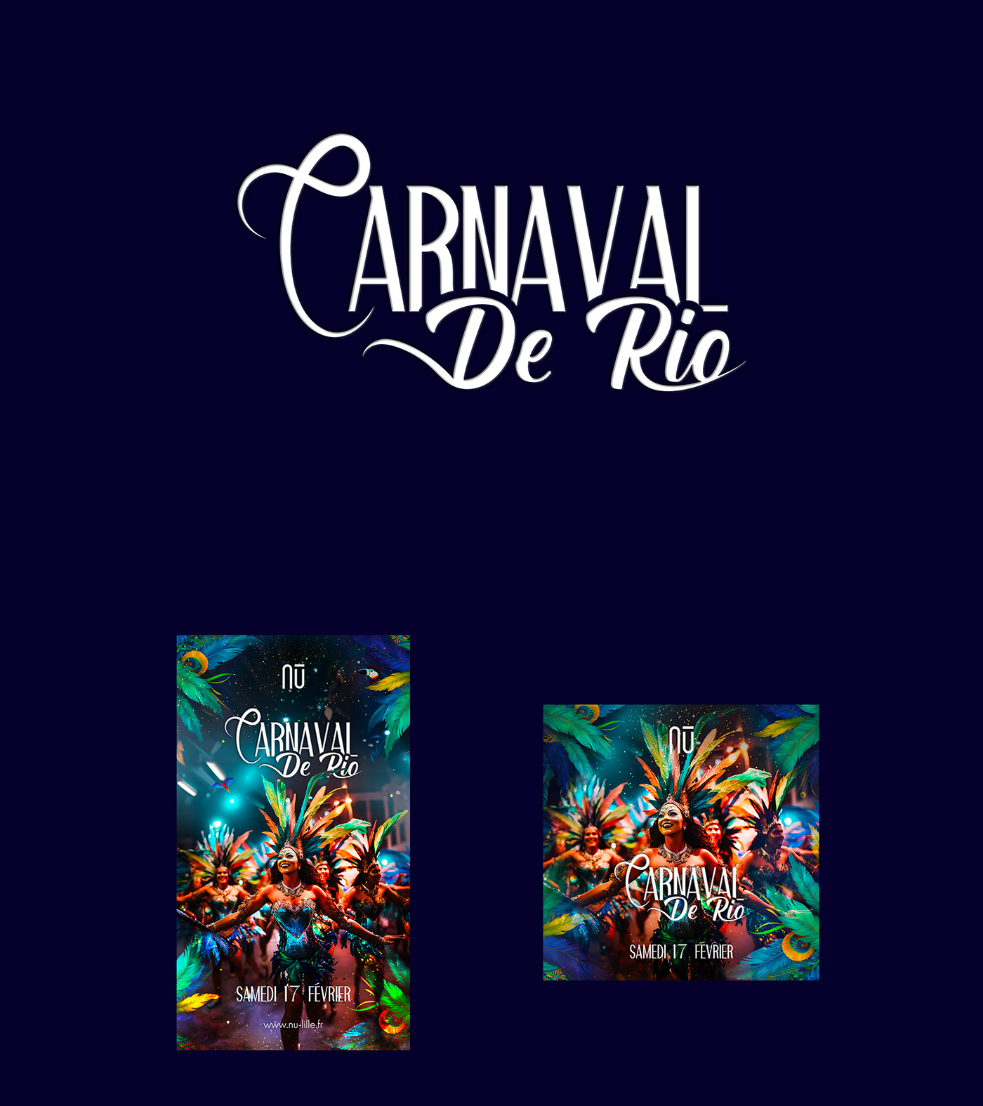graphisme graphic design  logo Logo Design Event Carnaval flyer Social media post post video