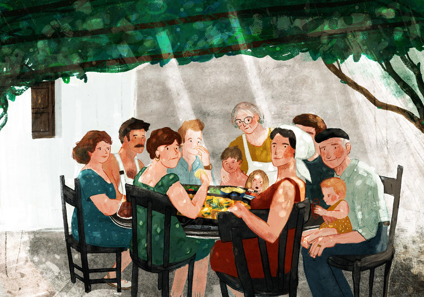 childhood children book family food illustration ILLUSTRATION  mediterranean nostalgia paella spain Komorebi