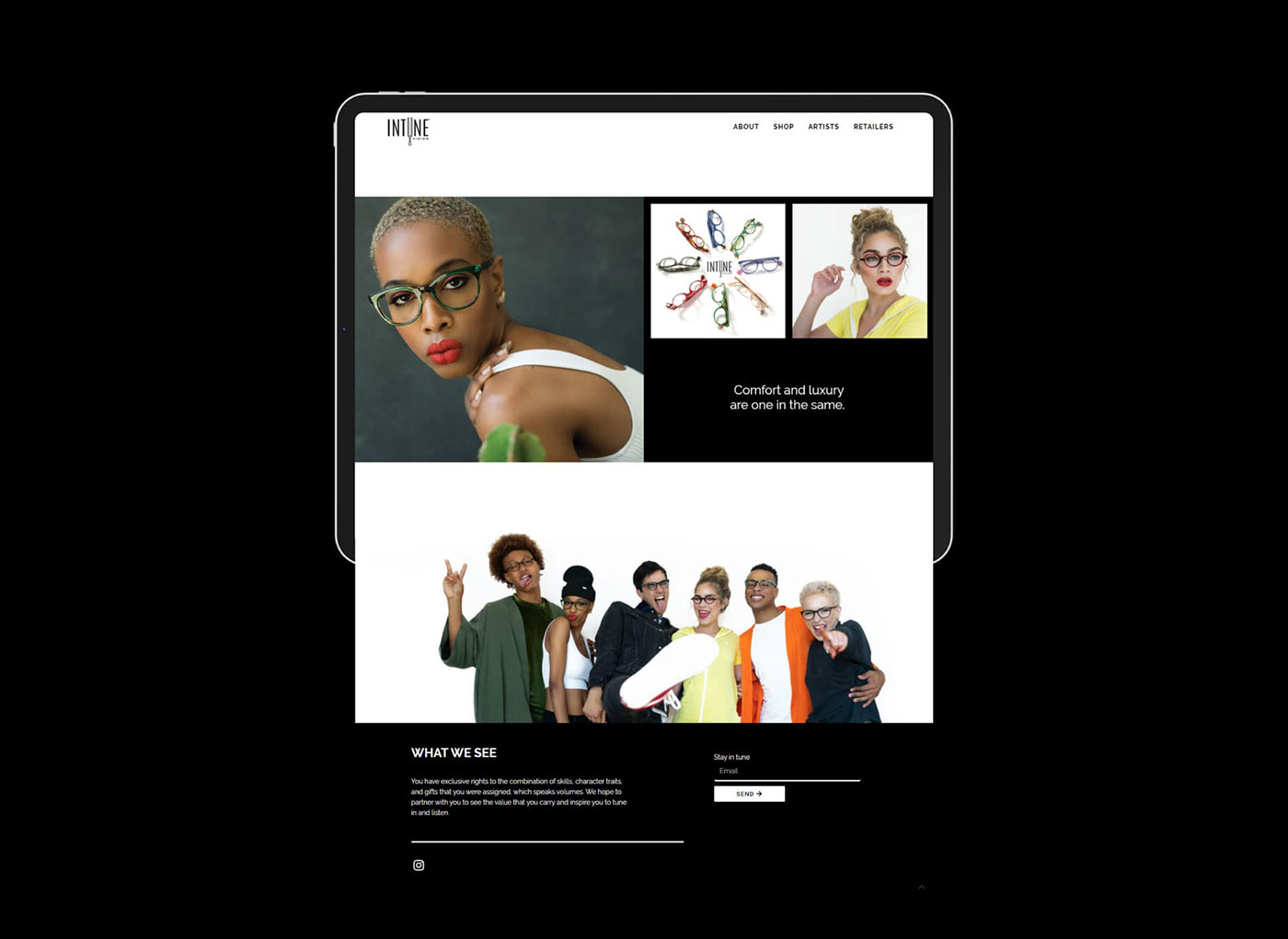Ecommerce glasses Layout ux/ui Web Design  Website