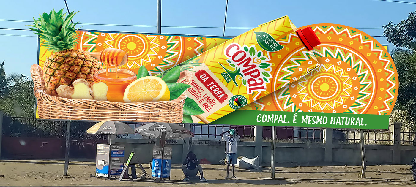 ads Advertising  billboard campaign compal juice mozambique Social media post